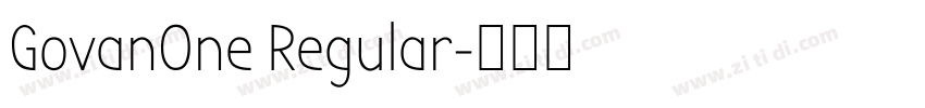 GovanOne Regular字体转换